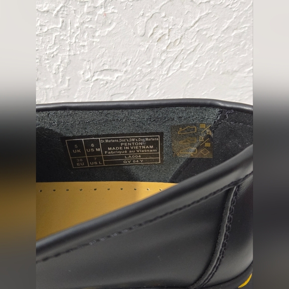 Dr. Doc Martens Penton Black Floral Jacquard Slip On Loafers Shoes Women's Sz 7 - Picture 4 of 6